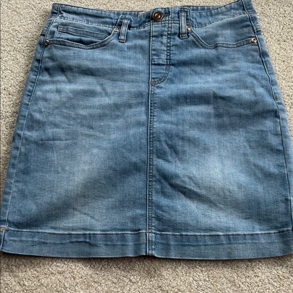 Casual Blue Denim Mini Skirt